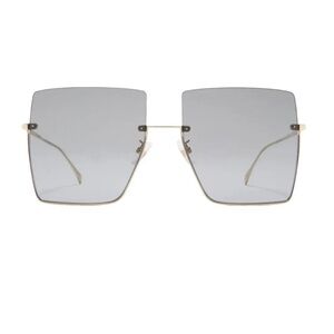 Fendi First Rimless Metal Oversized Sunglasses